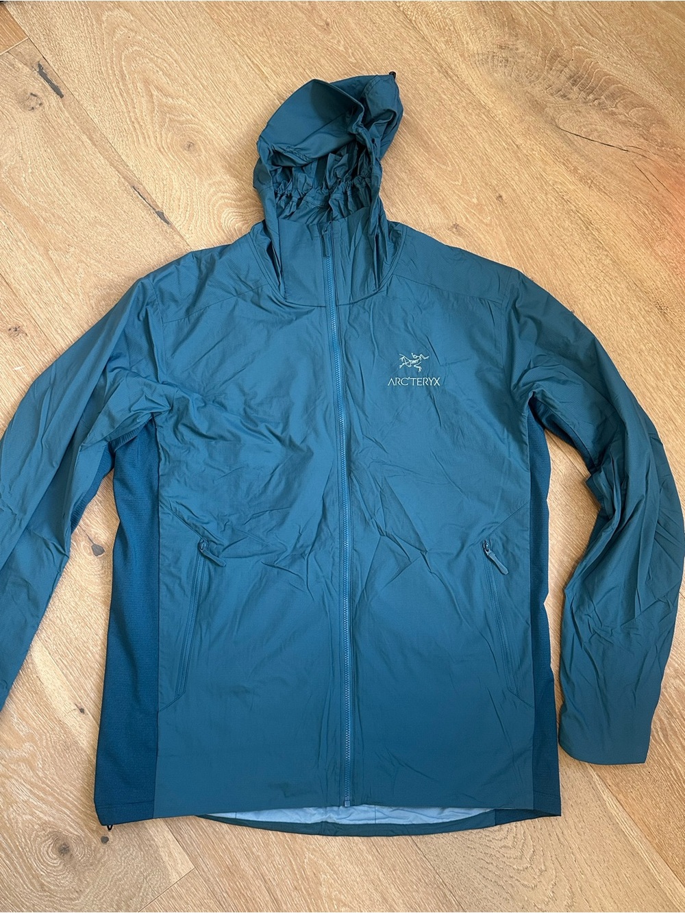 Arc'teryx Men's Teal Hooded Shell Jacket